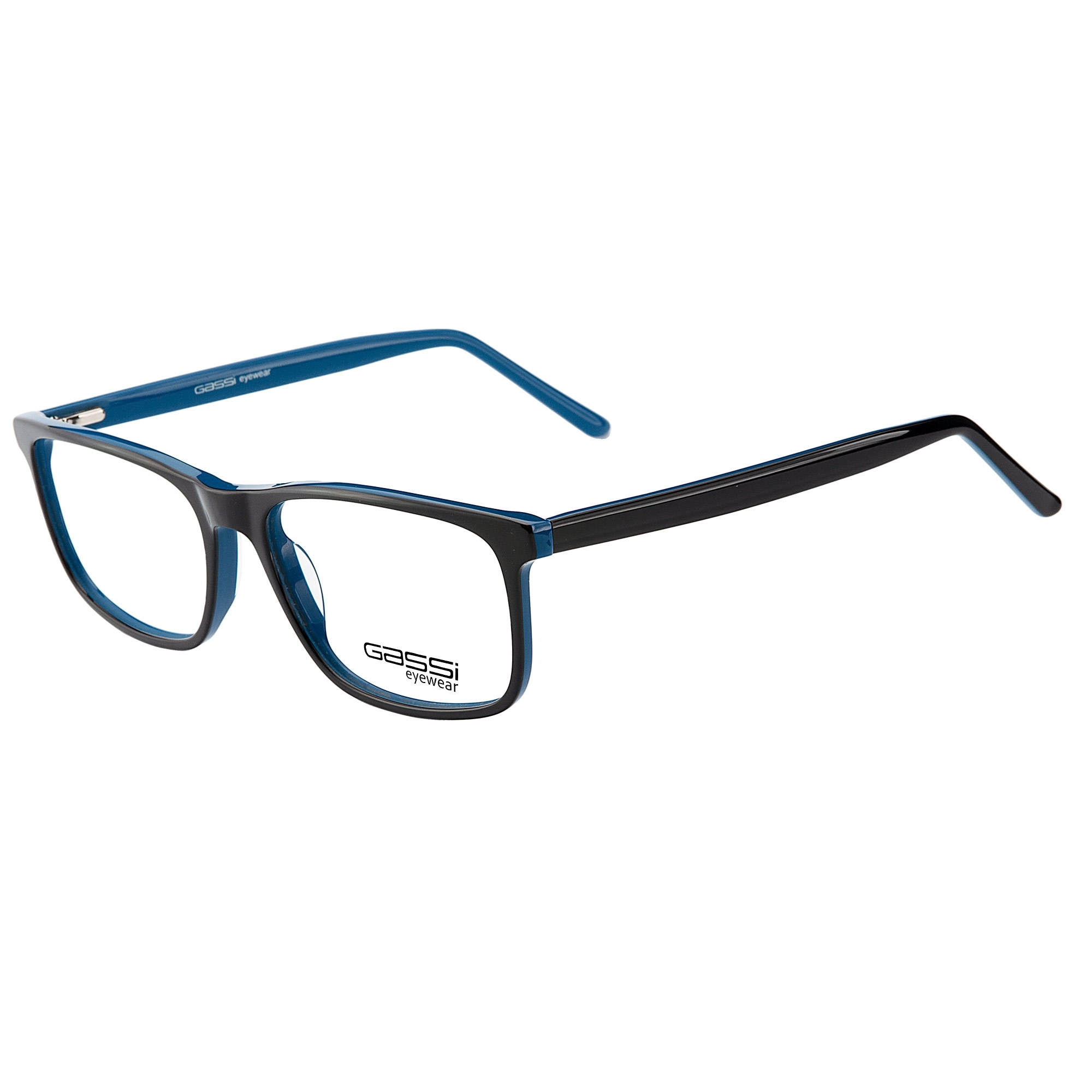 Óculos de Grau Gassi Diego Preto e Azul