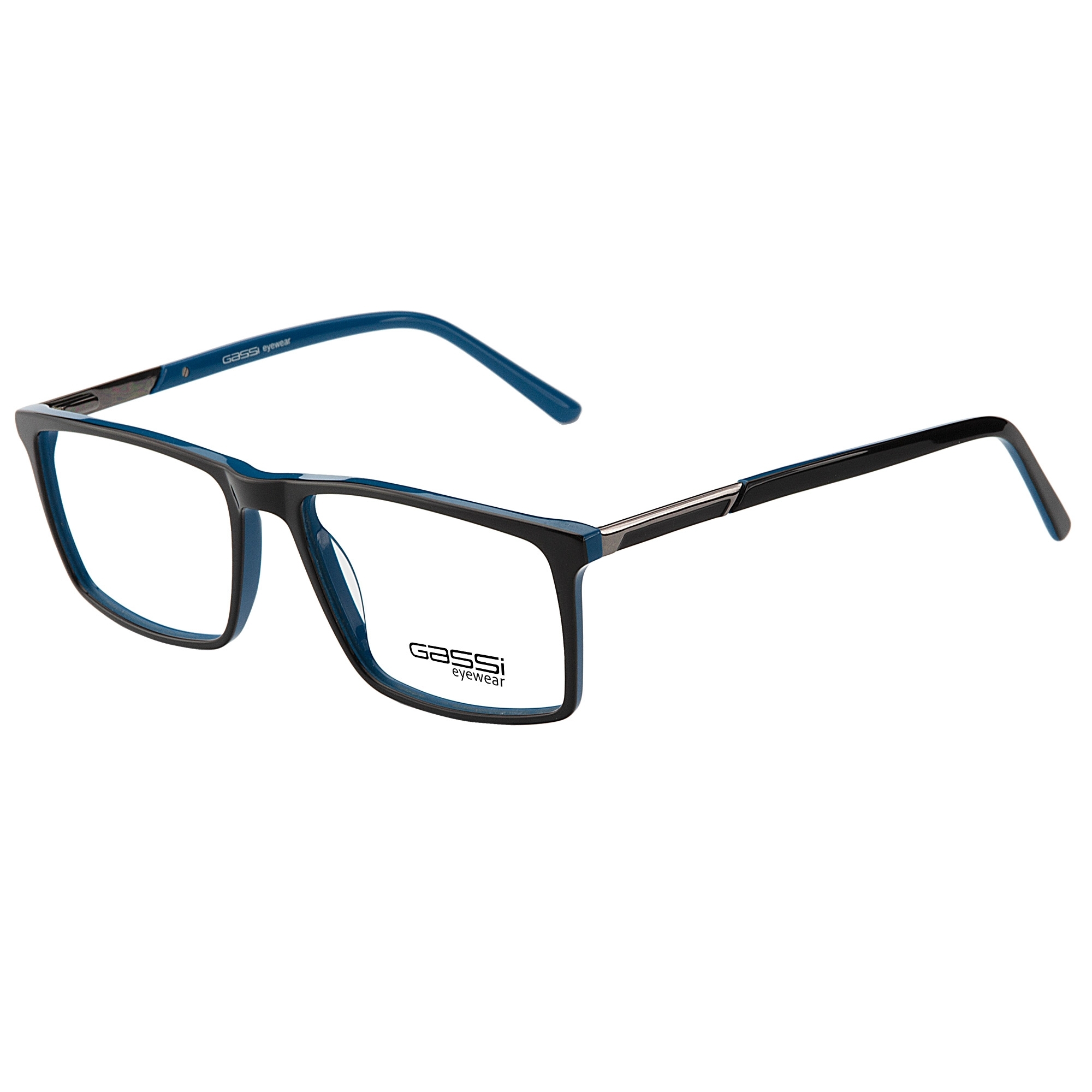 Óculos de grau Gassi Jonas preto e azul