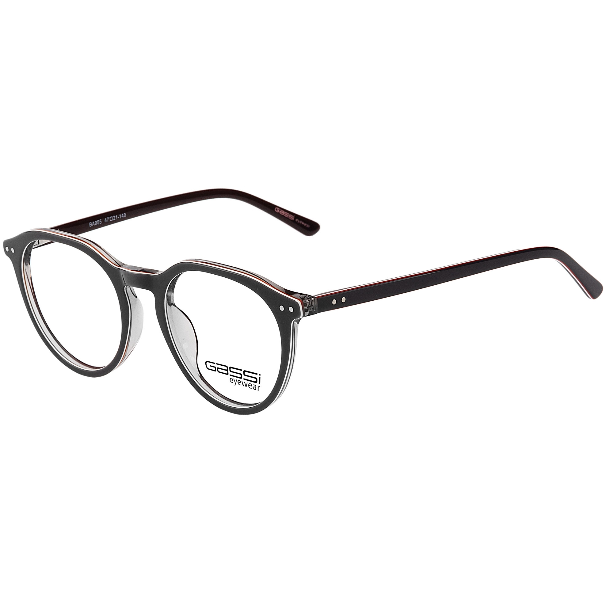 Óculos de grau Gassi Alisson - Cinza/Marrom