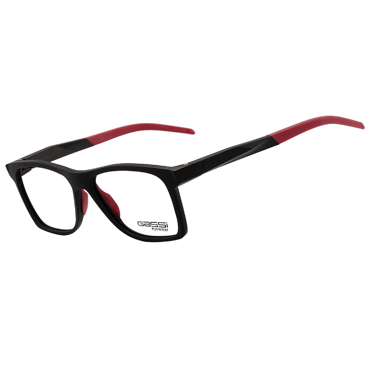 Óculos de grau Gassi Luke - Preto/ Vermelho