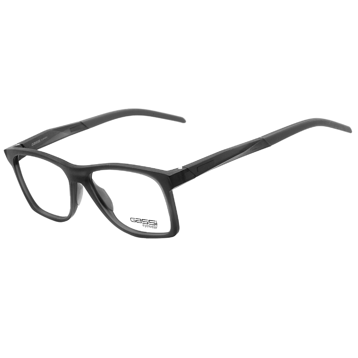 Óculos de grau Gassi Luke - Cinza Transparente