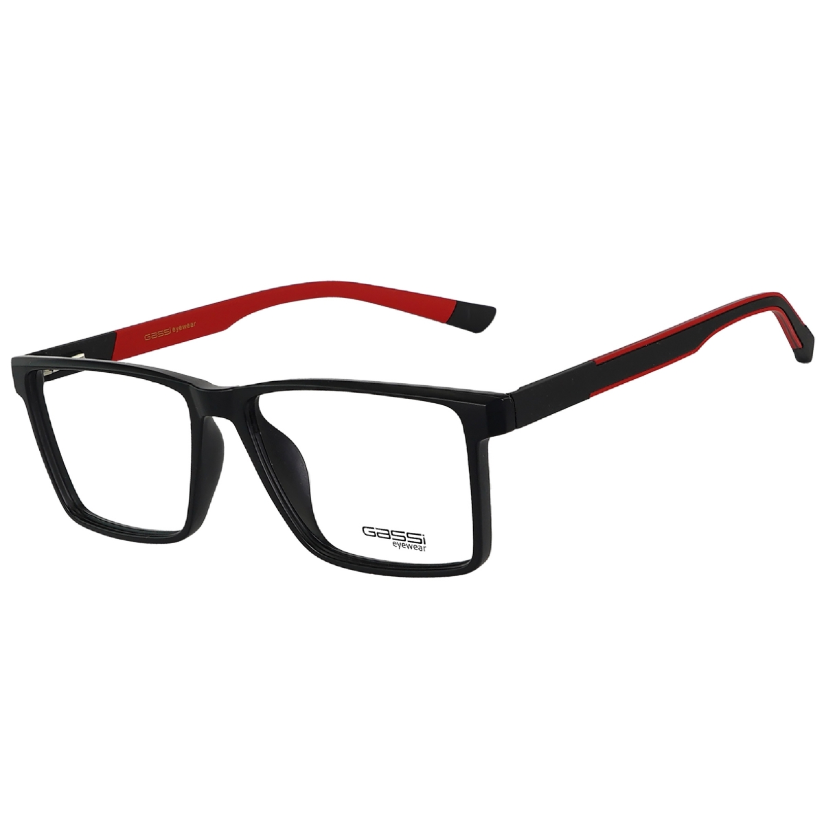 Óculos de grau Gassi Jô - Preto / Vermelho